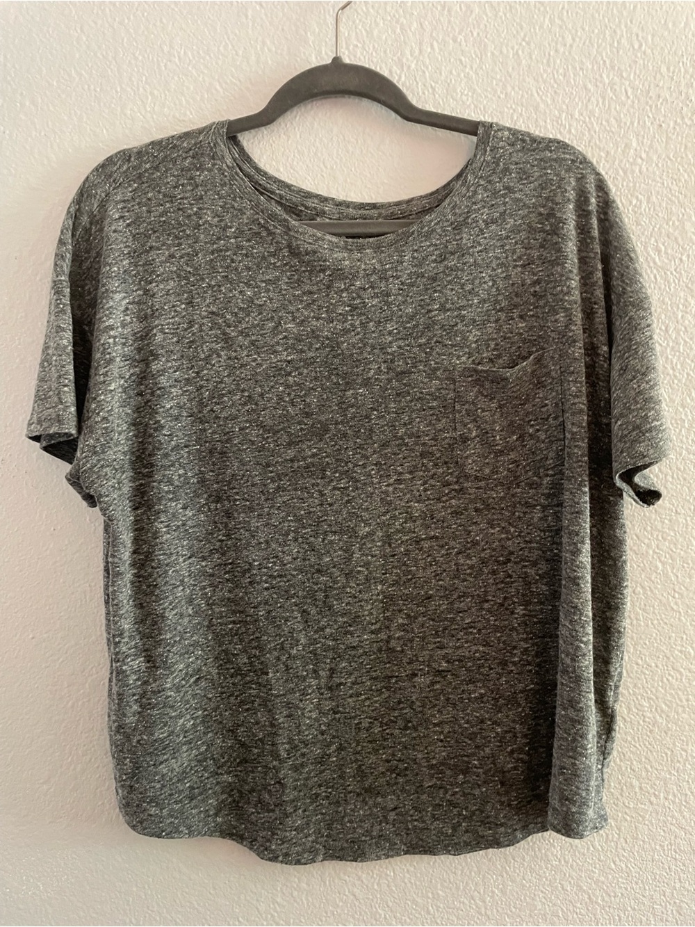 Old Navy Women's Linen Blend Short Sleeve Pocket Tee